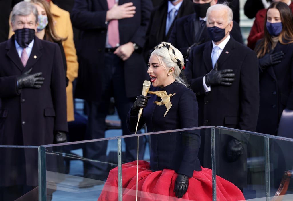 Lady Gaga's Braided Crown Hairstyle at Biden's Inauguration