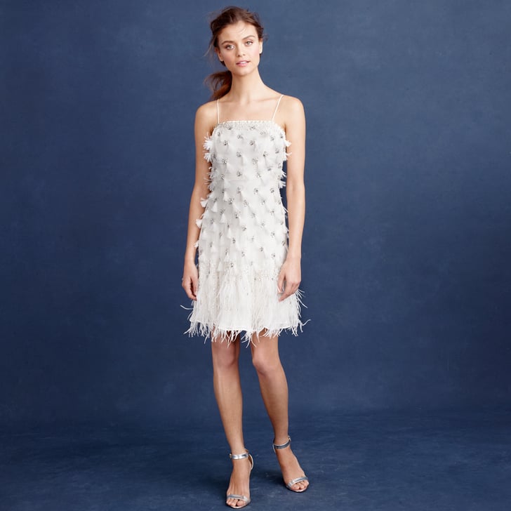 J. Crew Feather Flapper Dress ($1,200) | Wedding Outfit Ideas ...