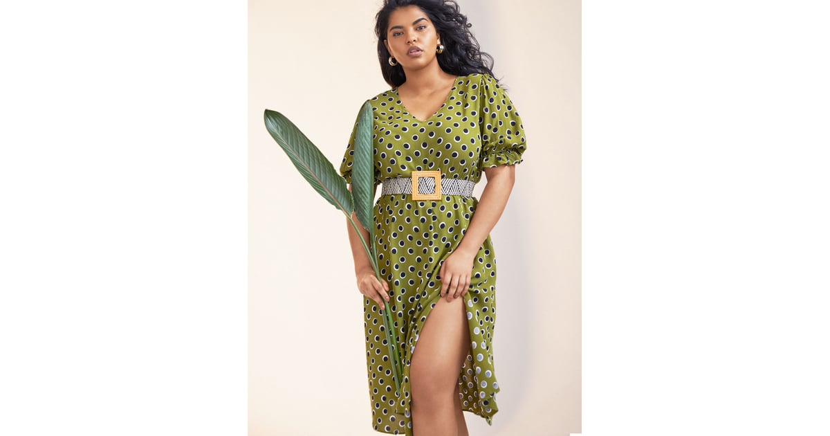 Eloquii Puff Sleeve Dress With Slit Storm Reid Wore an Aritzia Avocado Dress For Graduation