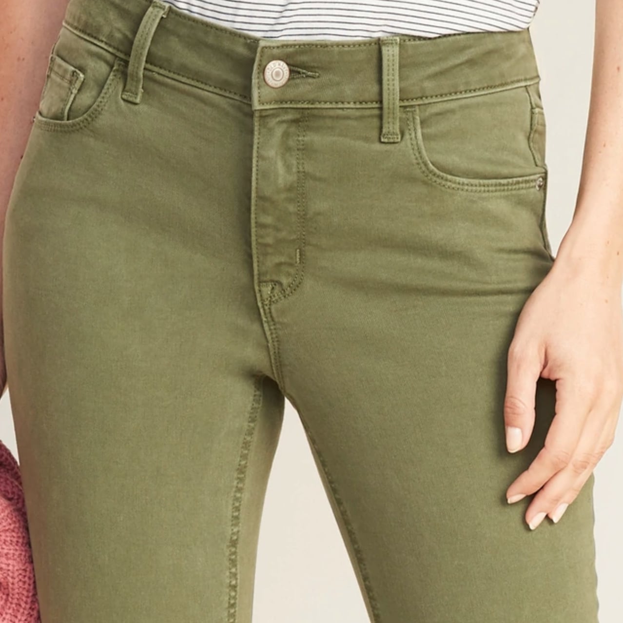 old navy green jeans