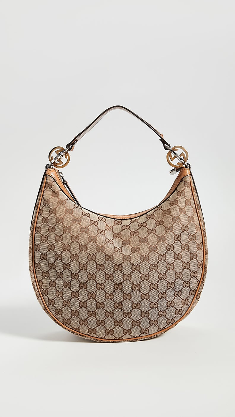 Gucci Brown Canvas GG Twins Hobo Bag