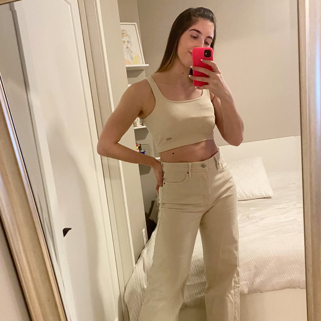 Extra High-Waisted Ecru Wide-Leg Jeans | Editor Review