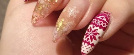 Ugly Sweater Holiday Nail Art