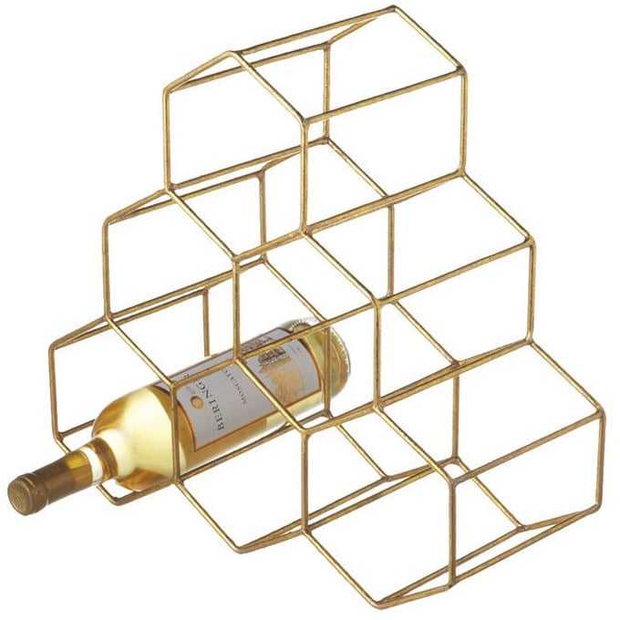 Wire Wine Rack in Gold