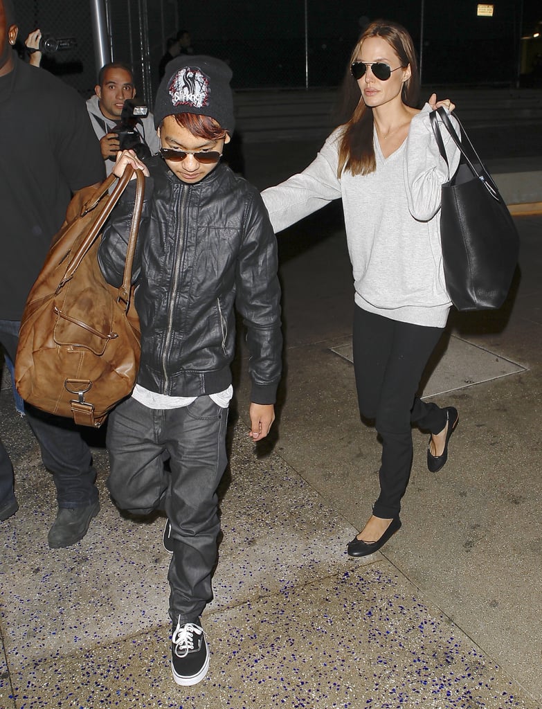 Angelina Jolie and Maddox at LAX | February 2014