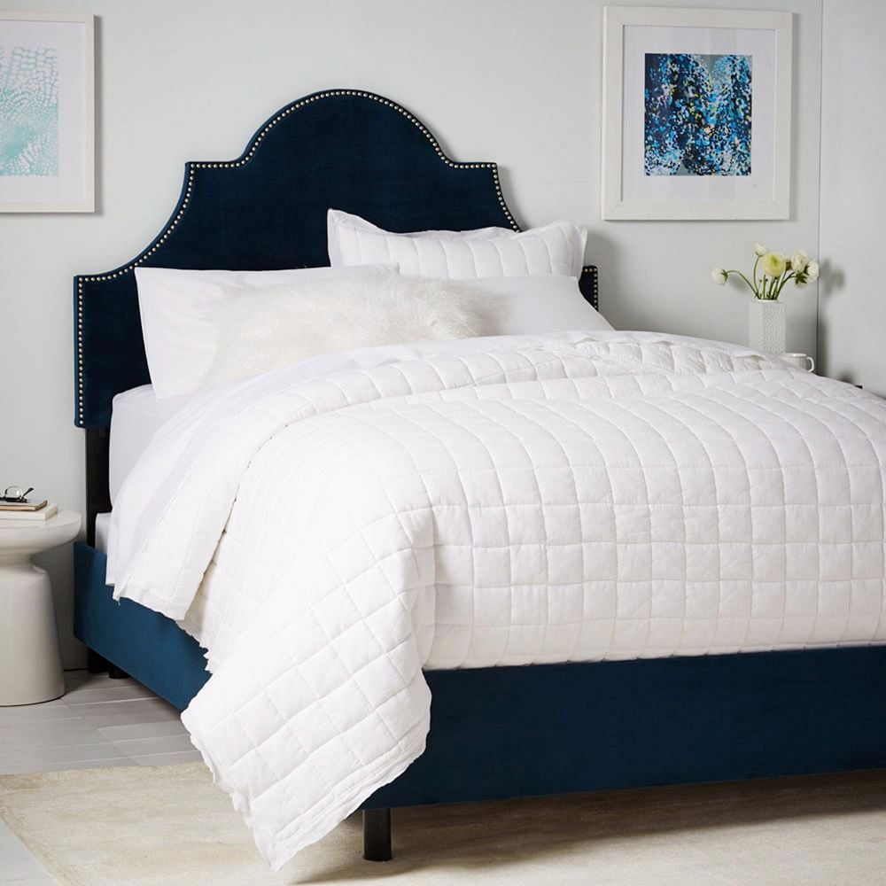 A Statement Bed: West Elm Polly Upholstered Bed