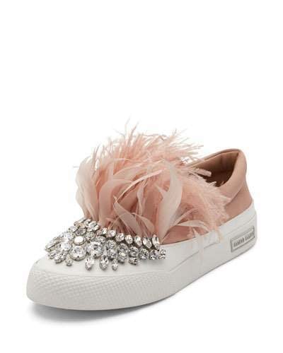 Miu Miu Jeweled Feather Skate Sneakers ($1,150) instantly conjure images of our old favorite board game, Pretty Pretty Princess.