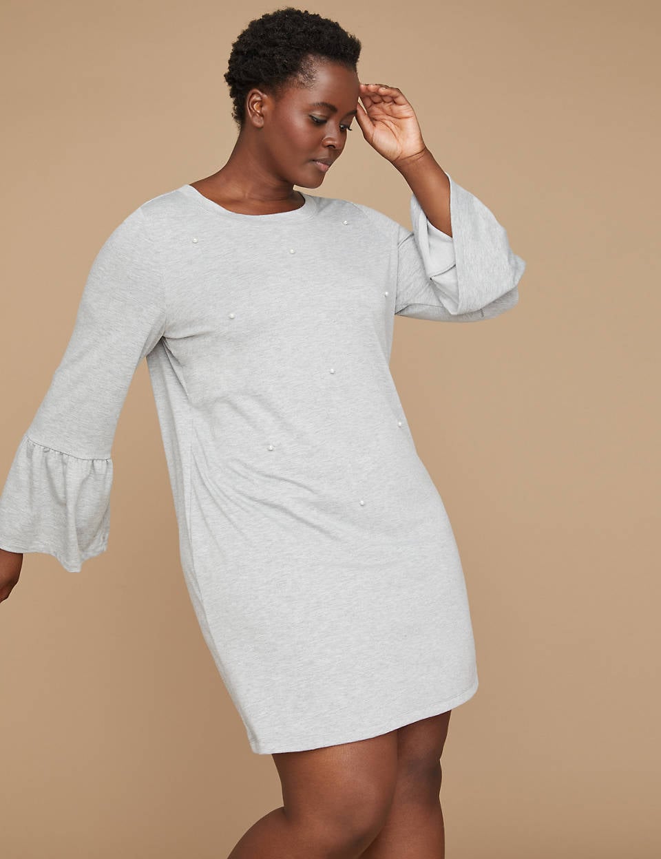 BryantShare Faux Pearl Sweatshirt Dress 