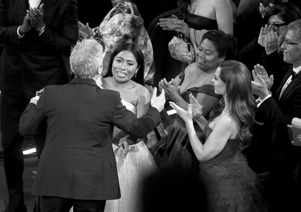 Pictured: Alfonso Cuarón, Yalitza Aparicio, and Marina de Tavira