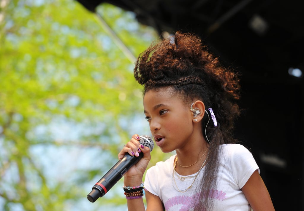 Only Willow could pull off a faux hawk, braids, and loose strands. 