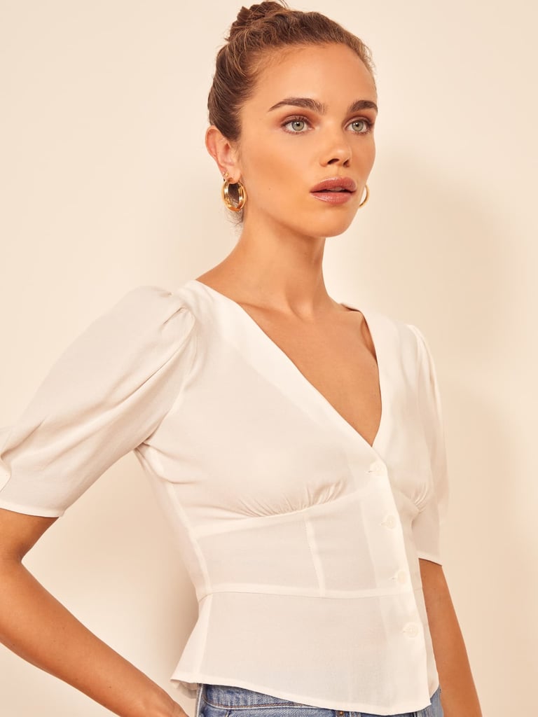 Reformation Madeline Top | Best White Blouses For Women | POPSUGAR ...