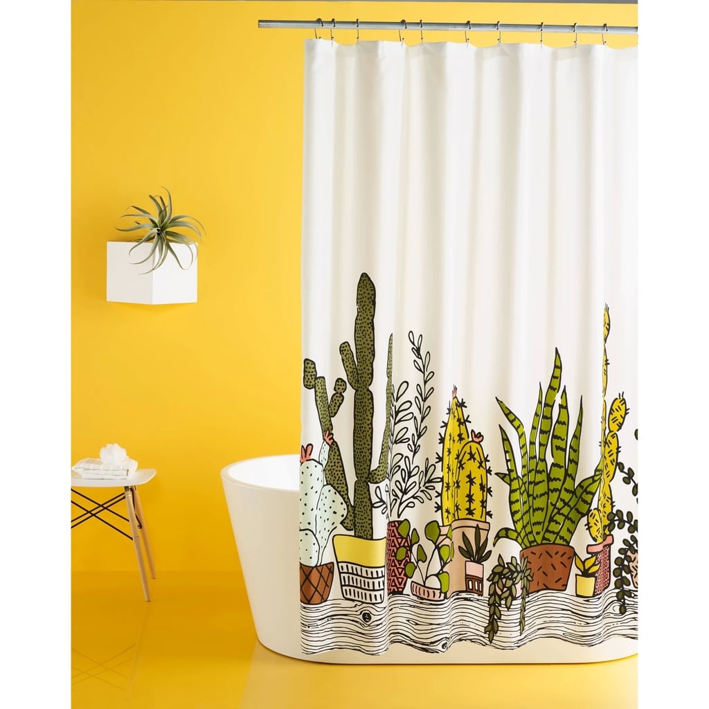 Plants Print Shower Curtain