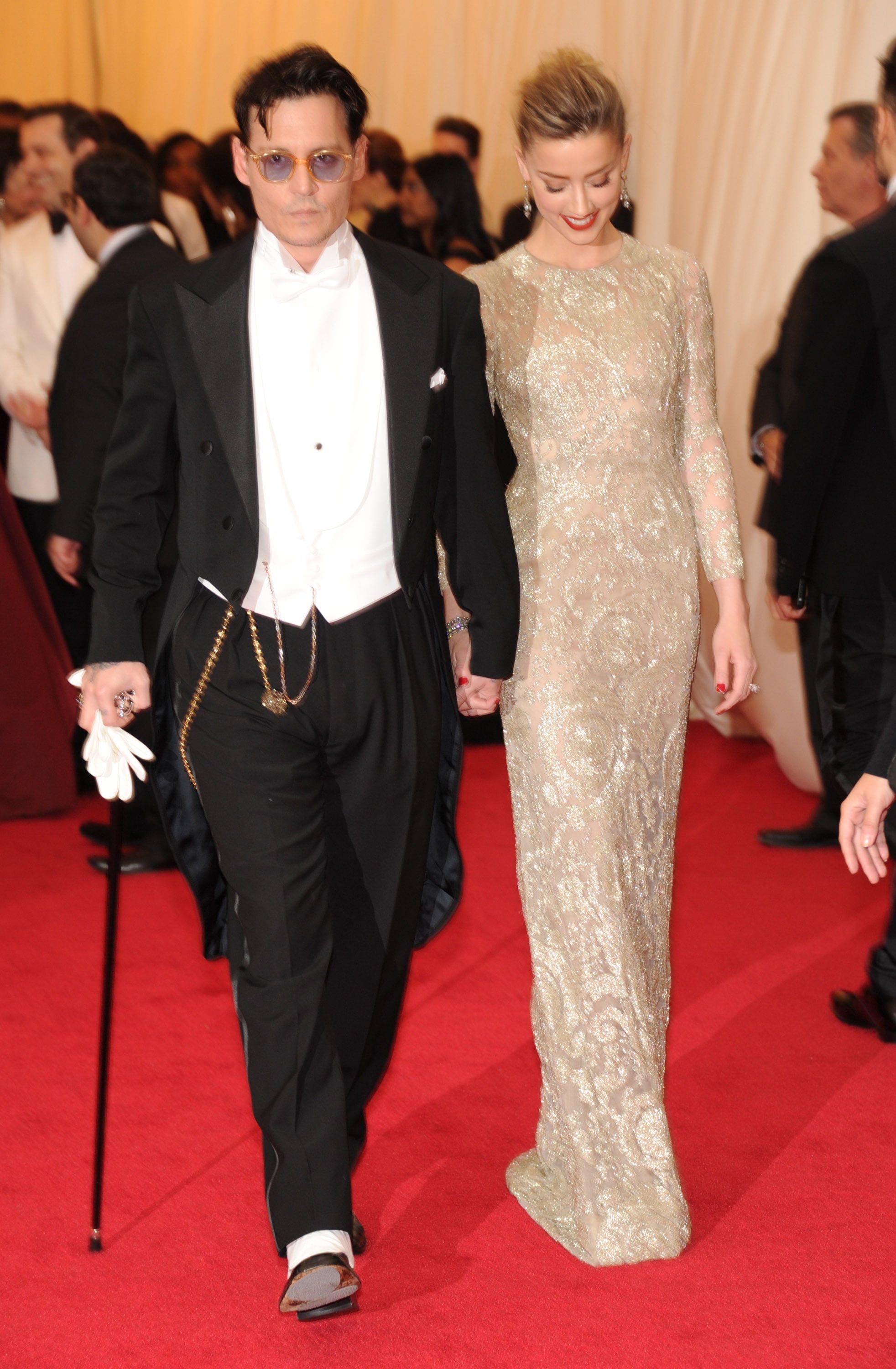 Johnny Depp And Amber Heard At The Met Gala 2014 Popsugar Celebrity