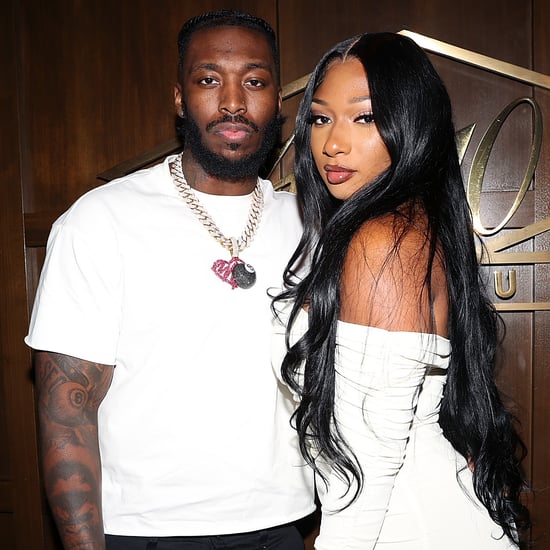 Megan Thee Stallion's Mesh Sequin Dress For Anniversary Date