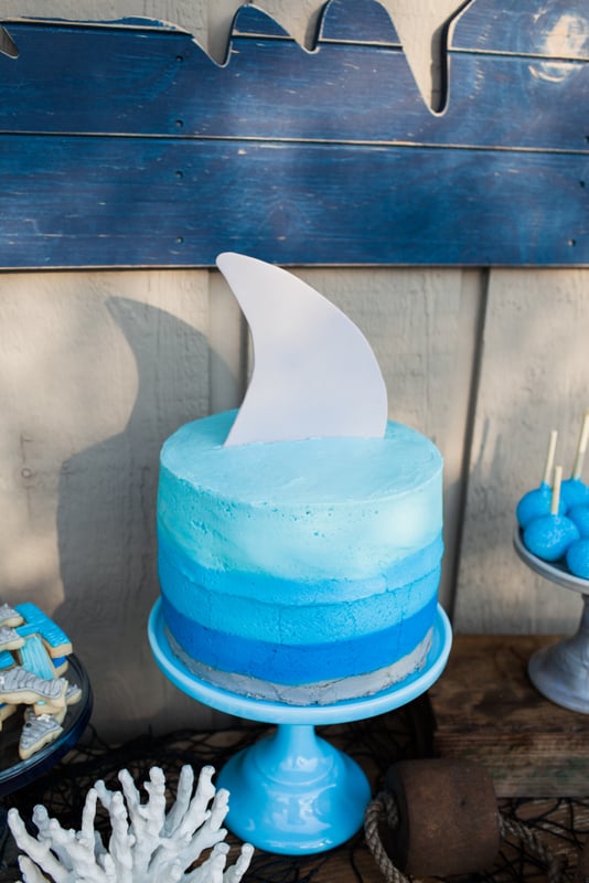 Shark-Themed Birthday Party by Jenny Cookies
