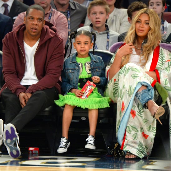 Beyonce With Jay Z and Blue Ivy at NBA All-Star Game 2017