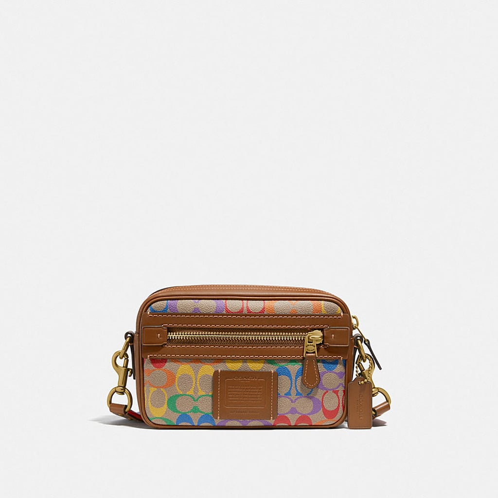 Coach Academy Crossbody in Rainbow Signature Canvas