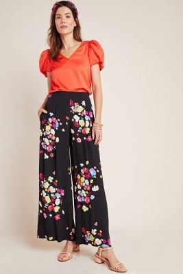 Anthropologie x Delpozo Pleated Wide-Leg Trousers