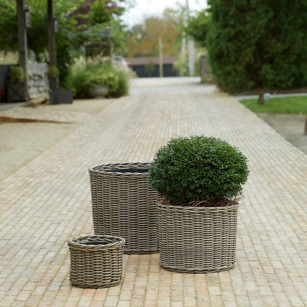 All Weather Wicker Cylinder Planter