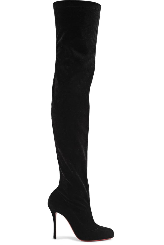 Christian Louboutin Classe 100 Stretch-Velvet Over-the-Knee Boots ...