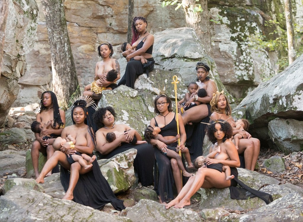 Lakisha Cohill brought a small army of women together in an outdoor photo shoot that shows how strong breastfeeding moms really are.