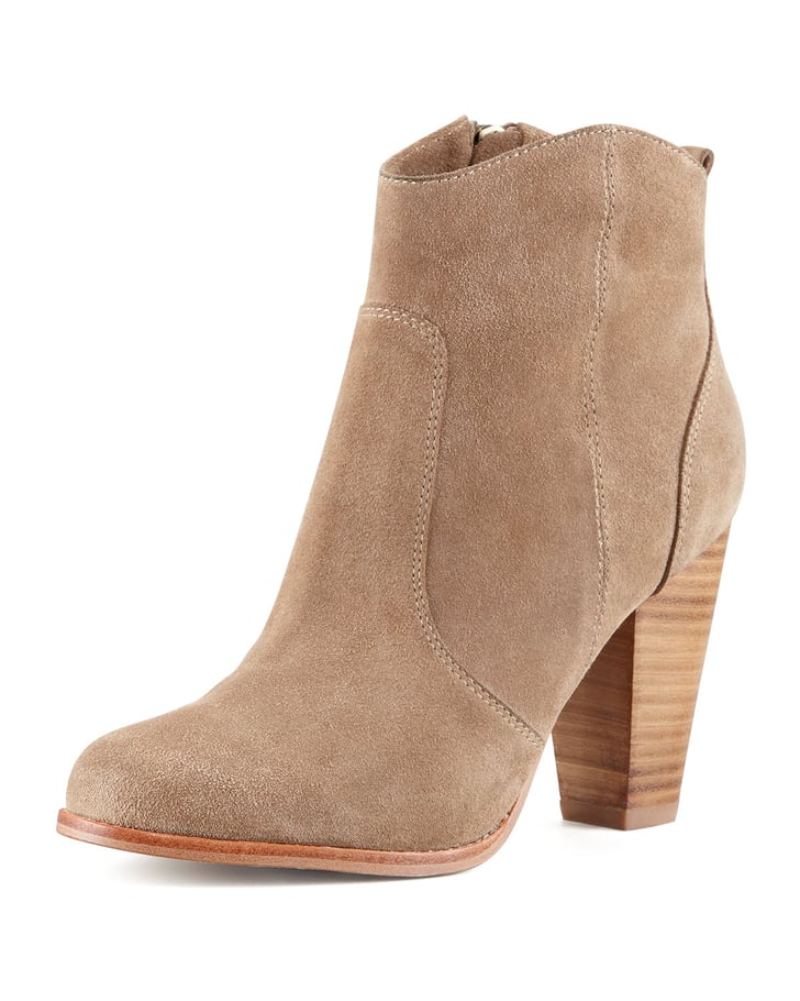 Joie Dalton Suede Stacked-Heel Bootie ($325) | What to Wear For Country ...