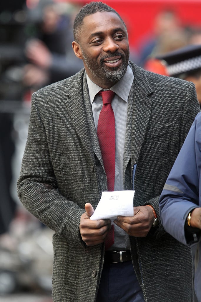 On Friday, Idris Elba looked rather dapper on the London set of Luther.