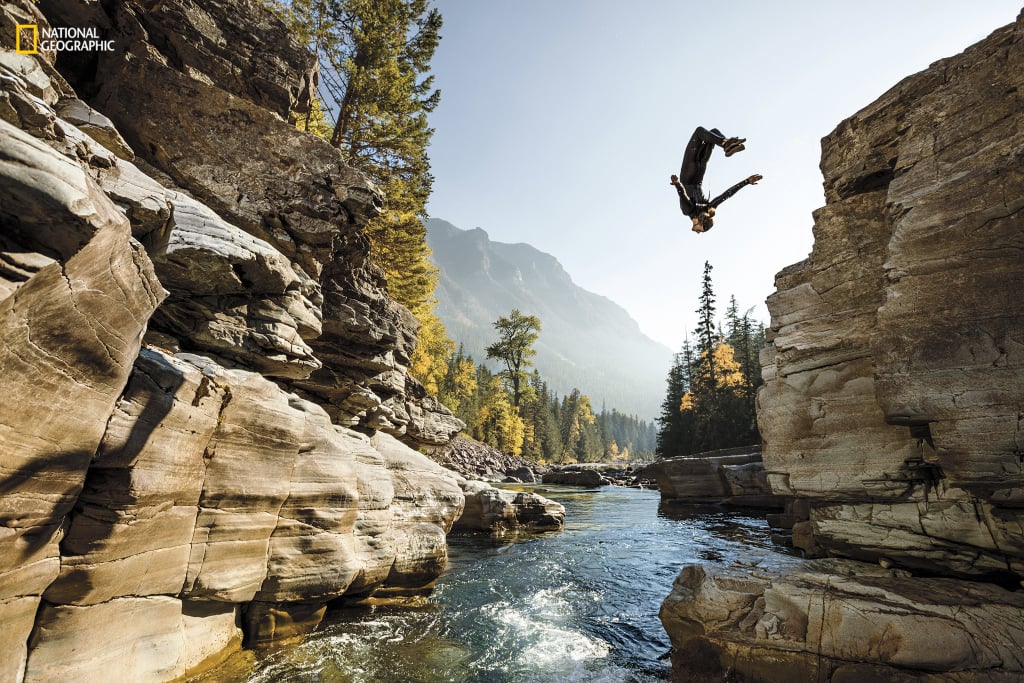 Flipping Into a Glacier Pool