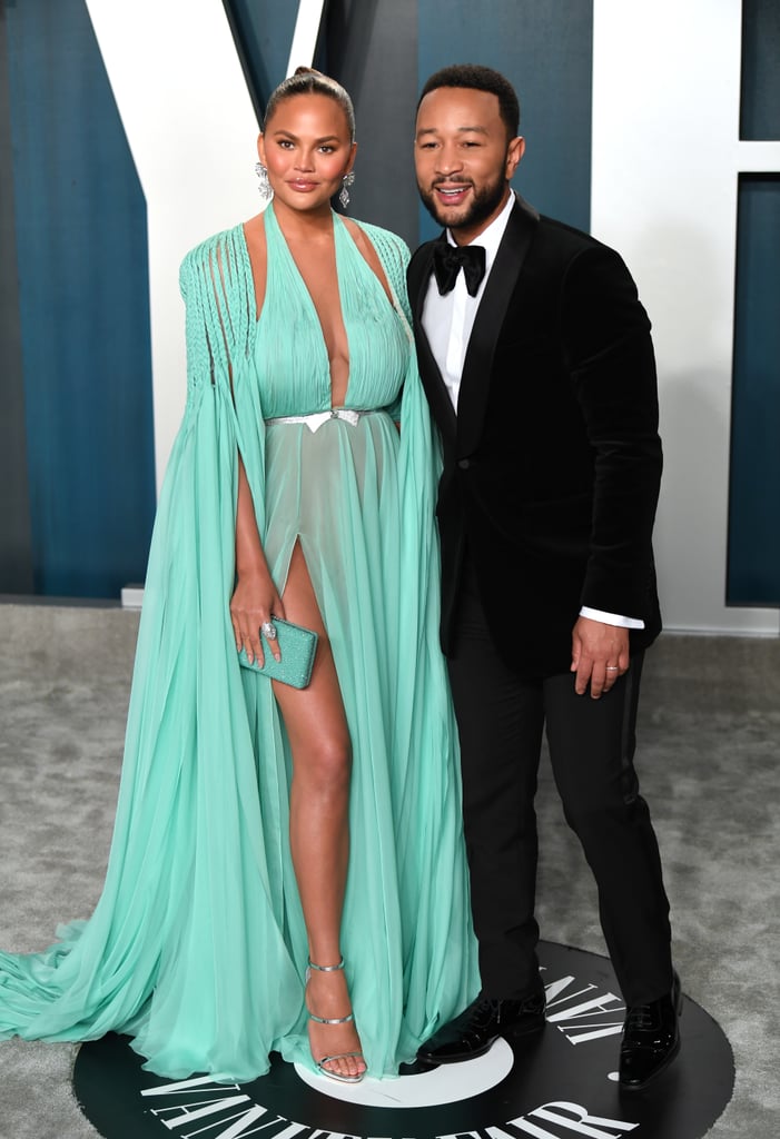 Chrissy Teigen's Dress at the Vanity Fair Oscars Party 2020