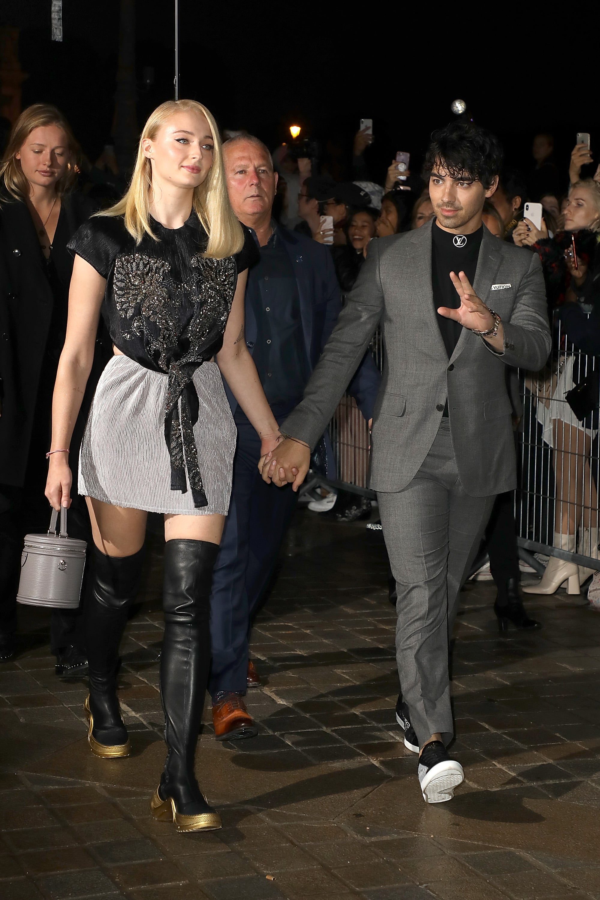 Joe Jonas & Sophie Turner Step Out For Louis Vuitton Paris Fashion