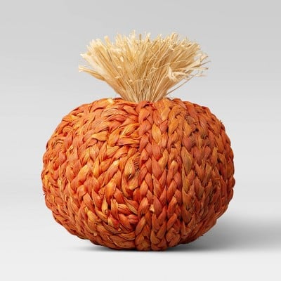 Opalhouse Decorative Woven Pumpkin Figurine in Red
