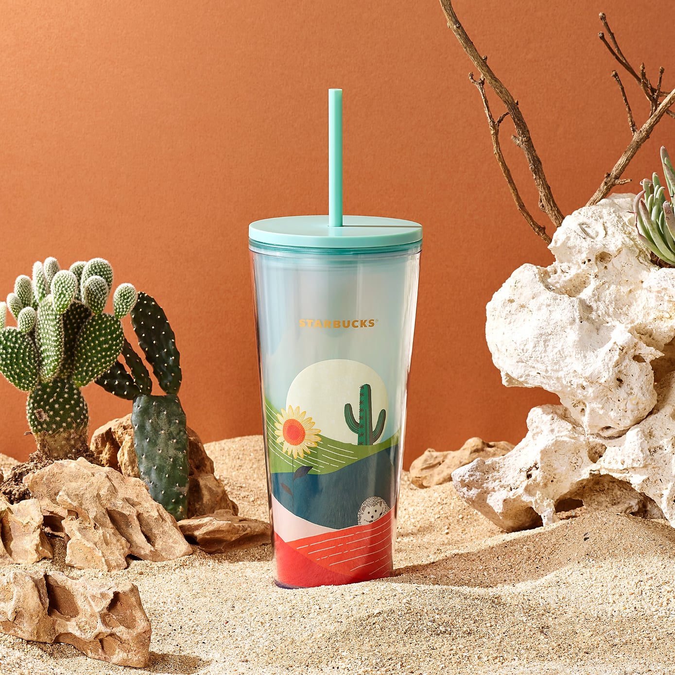 Starbucks 2021 China Summer Colorful Jungle Style Contigo 16oz Plastic