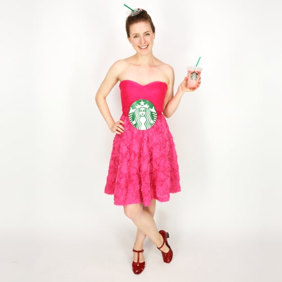 Easy Starbucks Pink Drink DIY Costume