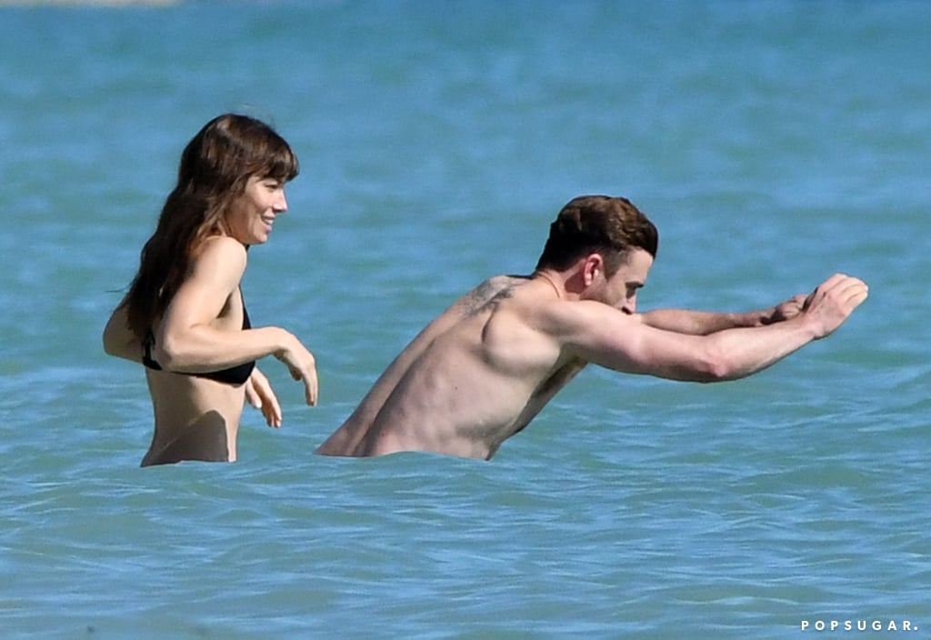 Justin Timberlake and Jessica Biel in the Caribbean 2016