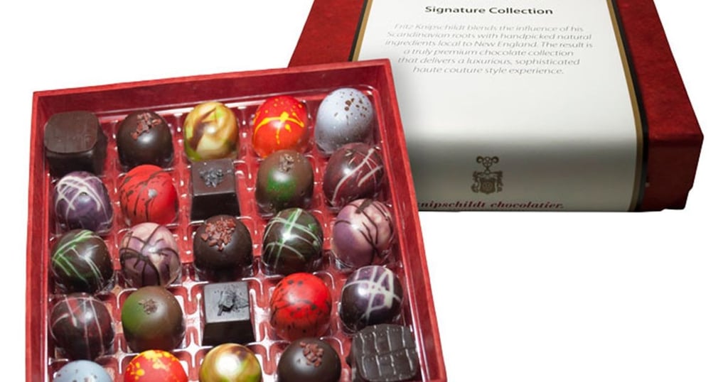 25 Piece Signature Chocolate Collection Gift Box By Knipschildt Chocolatier