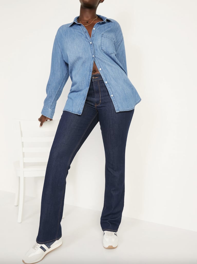 Old Navy Mid-Rise Dark-Wash Boot-Cut Jeans