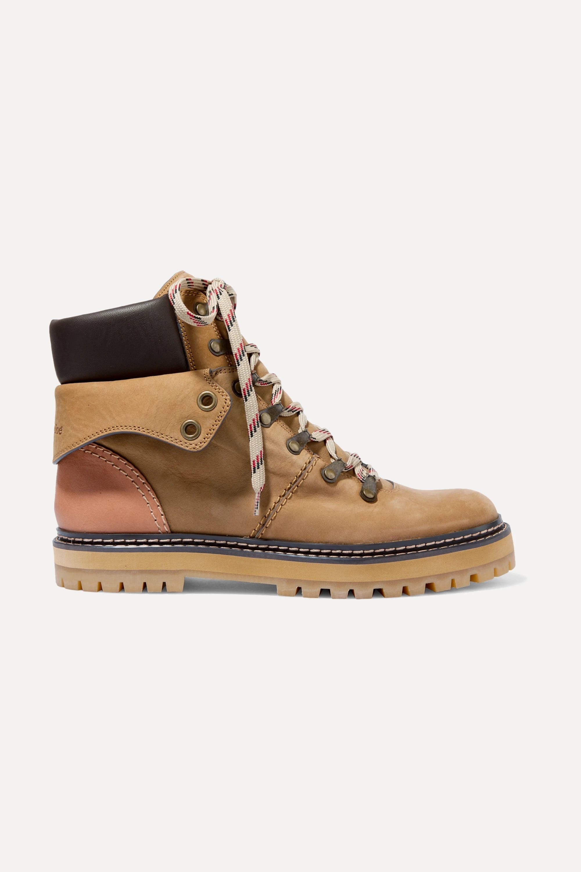 See by chloe leather trimmed ankle boots sales