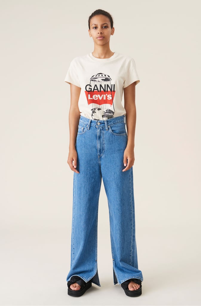 Ganni x Levi's Medium Indigo Denim High-Waisted Pants | Ganni and Levi ...