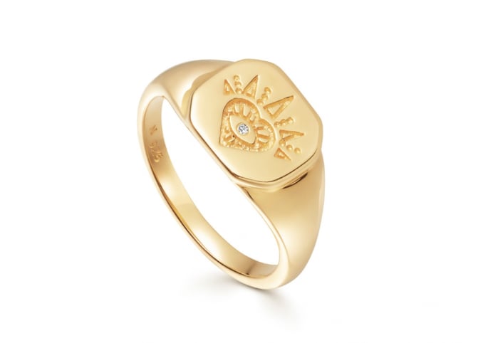 Missoma Open Heart Signet Ring