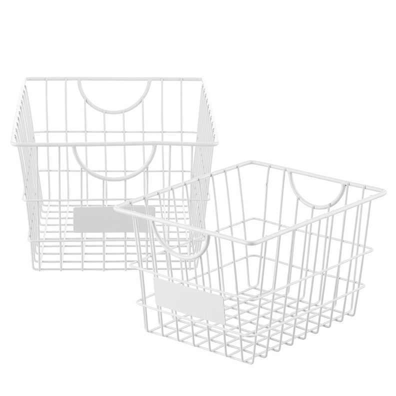 White Wire Storage Baskets