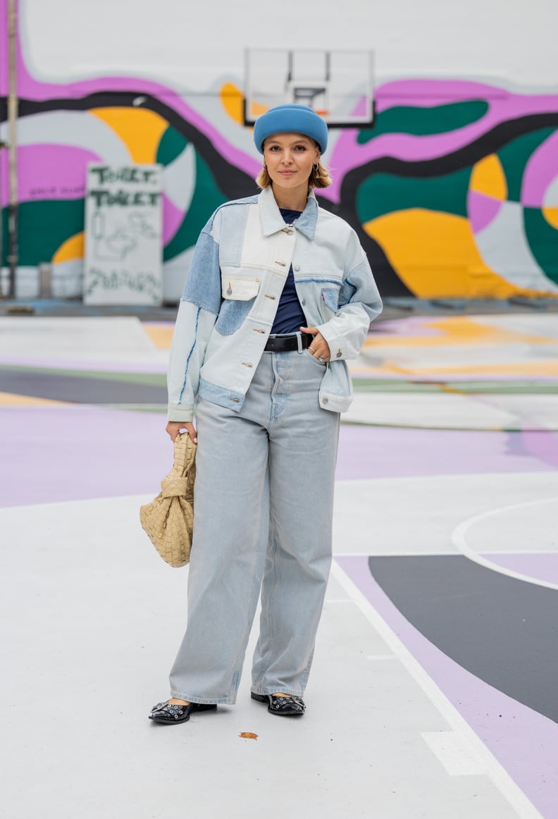 Copenhagen Fashion Week Street Style Spring 2024 Trend: Double Denim