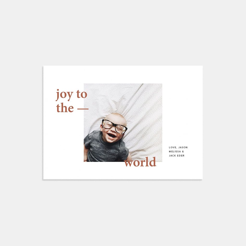 Joy to the World Holiday Card from Artifact Uprising ($1-$2 per card)