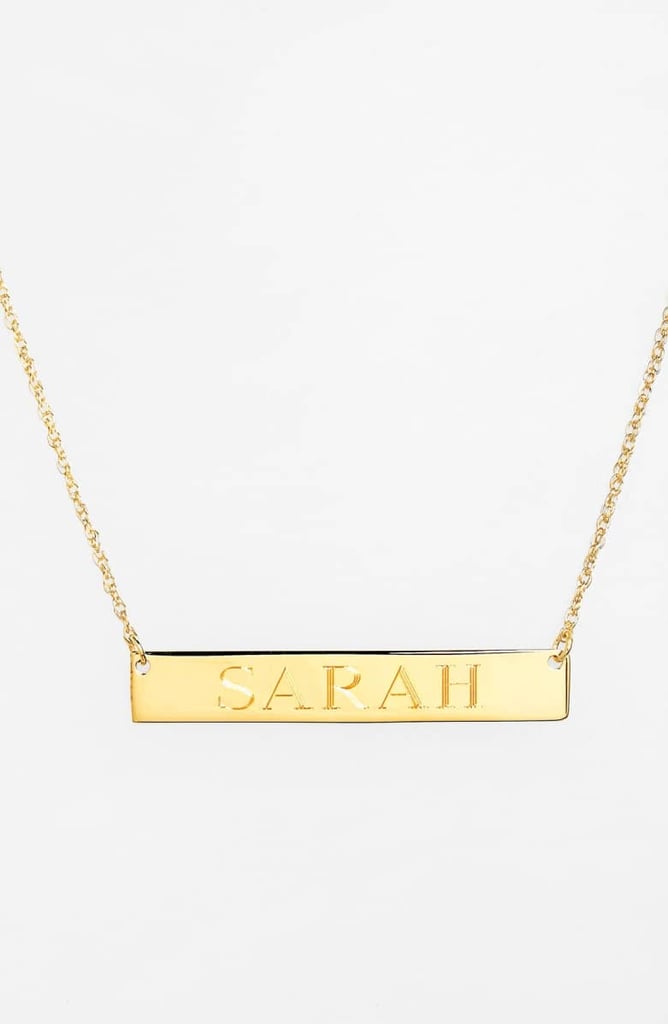 Jane Basch Designs Personalized Bar Pendant Necklace