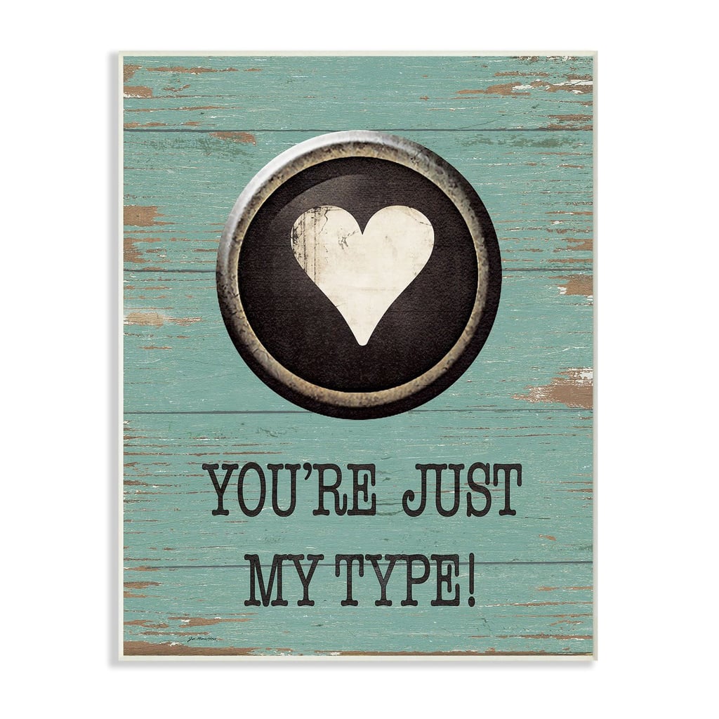 Typeset Heart Wall Plaque