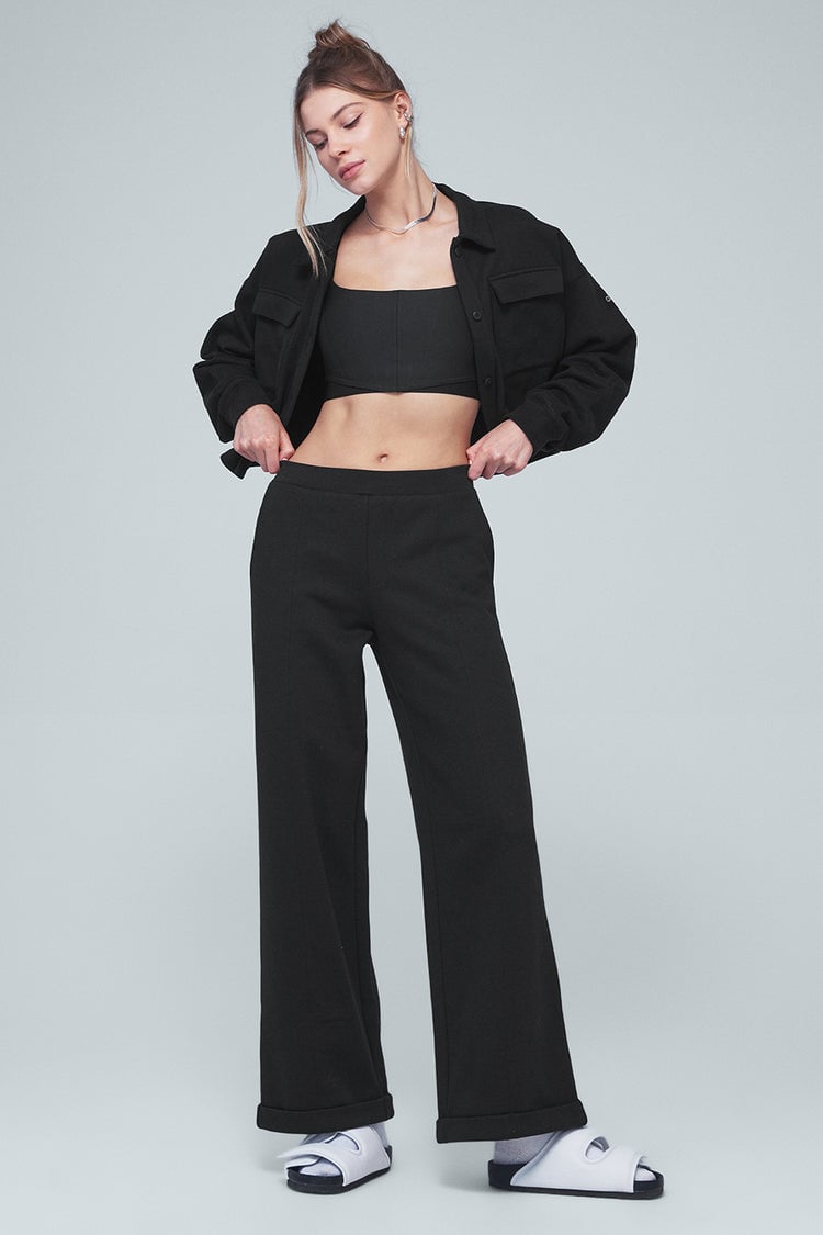 An Elevated Sweatpant: Alo High-Waist Trouser Wide Leg Pant