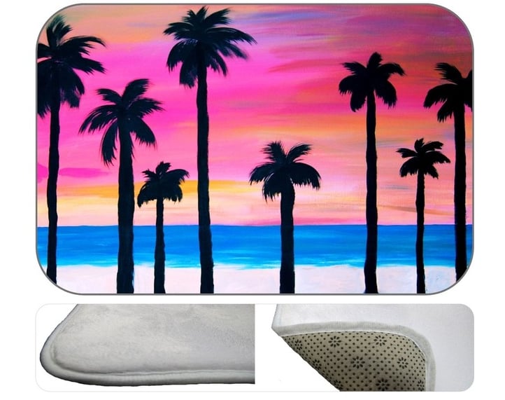 Palm Tree Bath Mat