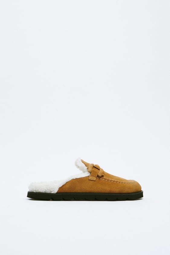 Zara Split Leather Clogs