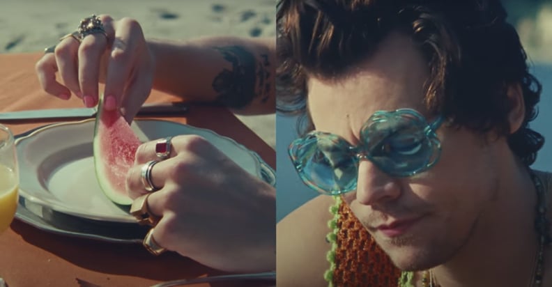 Harry Styles Wearing Pink Nail Polish in the "Watermelon Sugar" Music Video