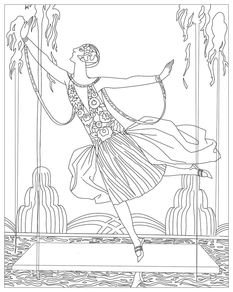 Adult Coloring Page: Dancer