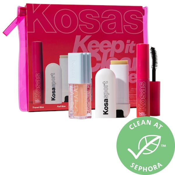 Kosas Keep It Clean Volumizing Mascara and Hydrating Lip Set